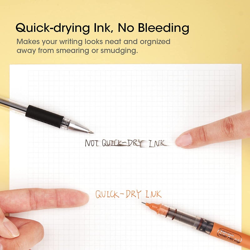 WRITECH كرة دوارة بالحبر السائل من WRITECH، نقطة دقيقة للغاية 0.5 مم، أقلام دوارة سريعة الجفاف للكتابة بسلاسة 8 ألوان متنوعة لليوميات والرسم والرسم (عتيق) - Image 5